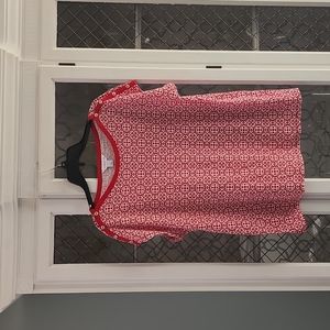 Liz Clairborne Red and White Tee